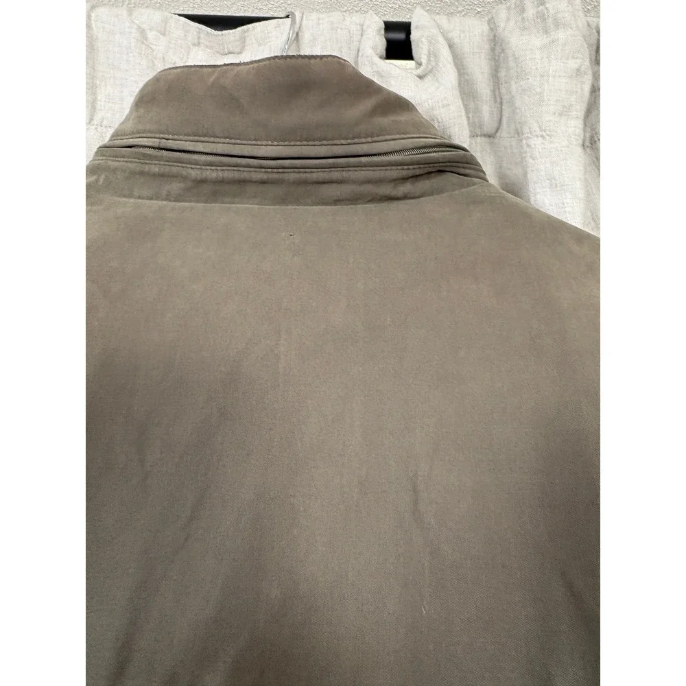 Michael Kors Mens XL Field Jacket Olive Brown Quilted Lined Packable Hood